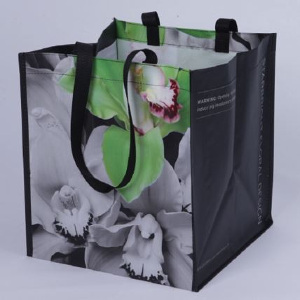 Borsa per la spesa con stampa riciclata