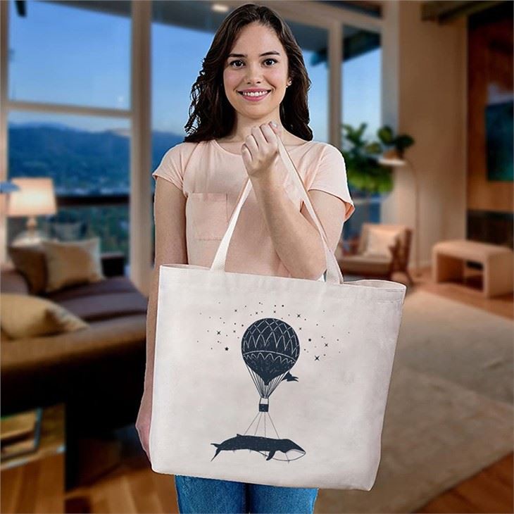 Stylish Reusable Large Canvas Shopping Bag