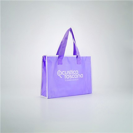 Borsa con cerniera laminata non tessuta